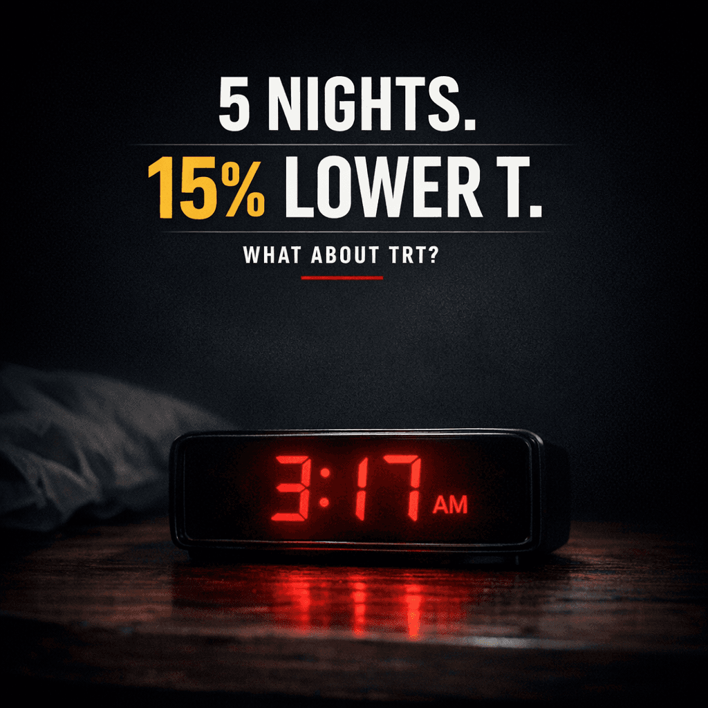 Five Nights of Poor Sleep Cut Testosterone by 15%. What That Means If You're on TRT.