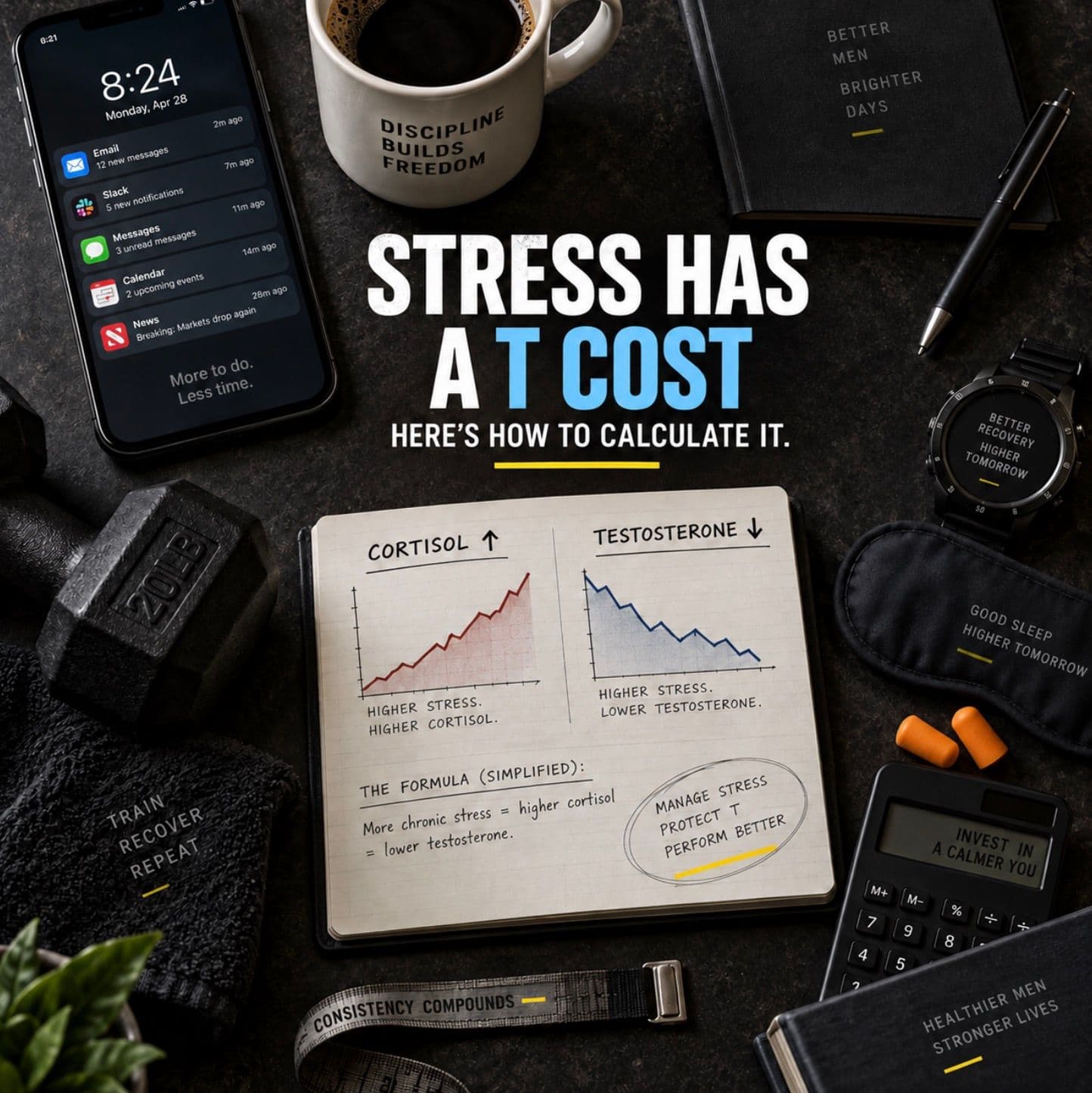 Your Stress Level Has a Testosterone Number. Here's How to Calculate the Cost.