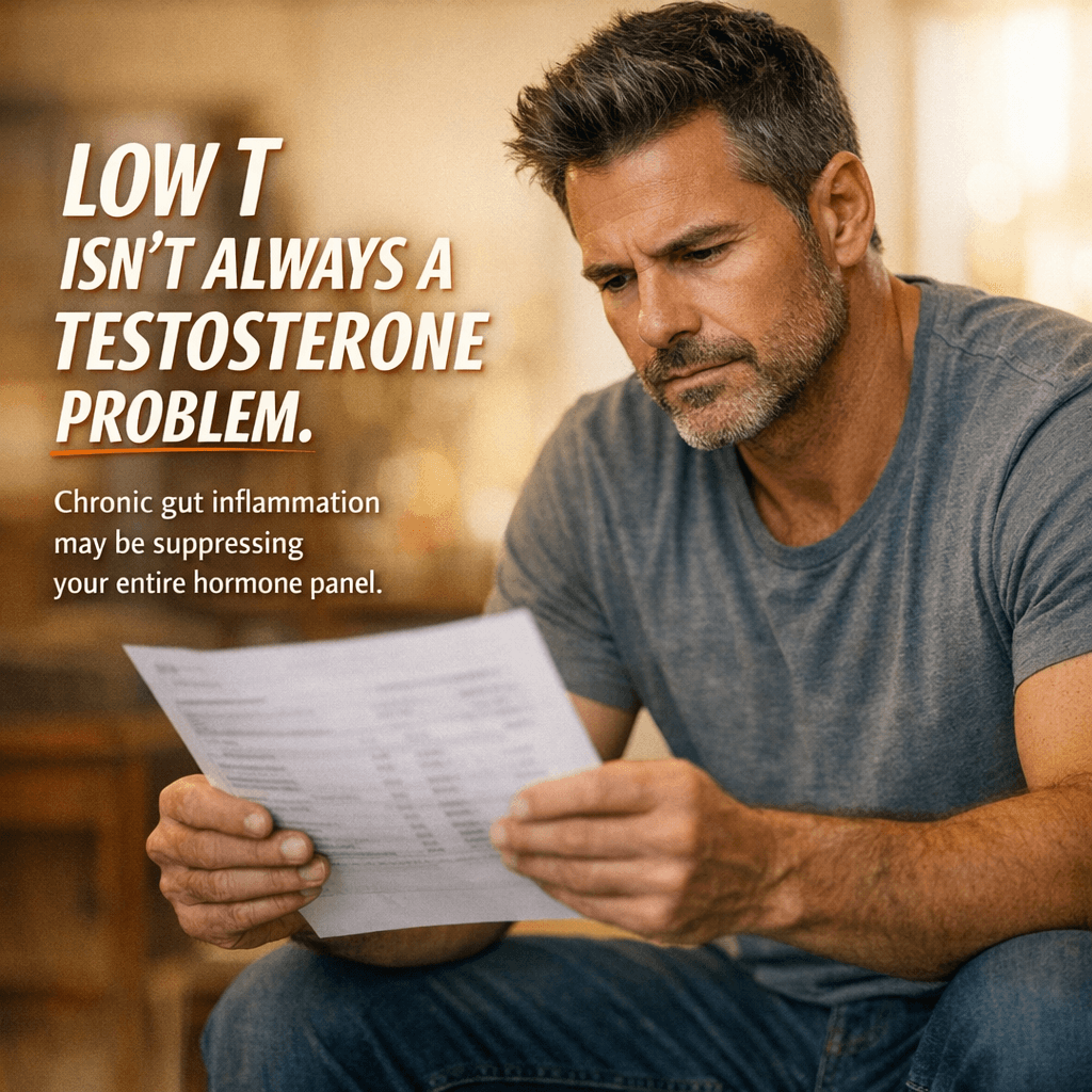 The Hidden Testosterone Drain: How Chronic Gut Inflammation Is Suppressing Your Hormone Panel